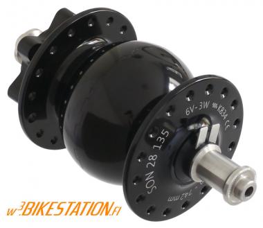 SON 28 135 disc Nabendynamo HR | schwarz